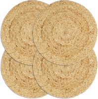 VidaXL Placemats 4 st rond 38 cm jute natuurlijk