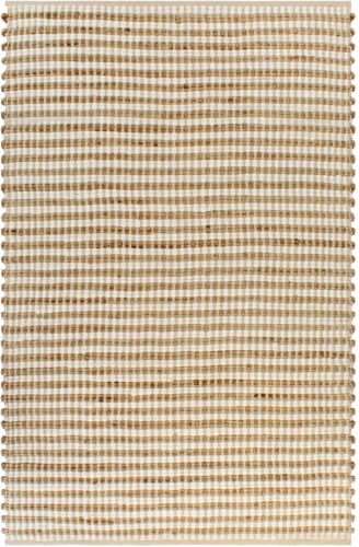 VidaXL Vloerkleed 120x180 cm handgeweven jute naturel en wit