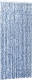 VidaXL Vliegengordijn 100x220 cm chenille blauw, wit en zilver