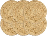VidaXL Placemats 6 st rond 38 cm jute natuurlijk