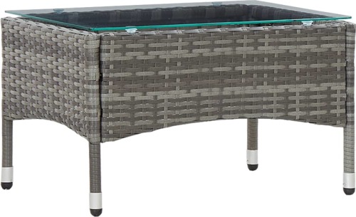 VidaXL Salontafel 60x40x36 cm poly rattan grijs