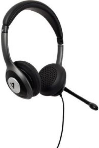 V7 HU530C hoofdtelefoon/headset Hoofdband Zwart, Grijs