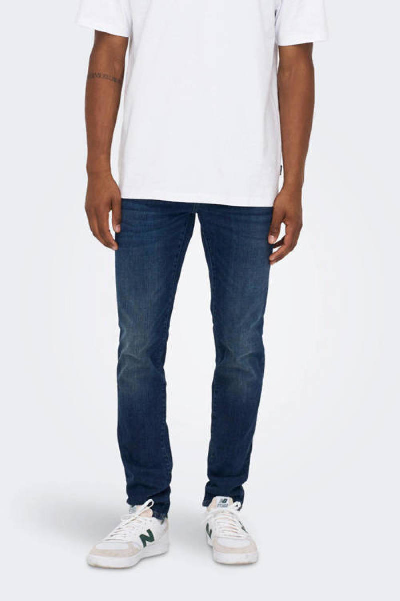 ONLY & SONS slim fit jeans ONSLOOM 4514 dark blue denim
