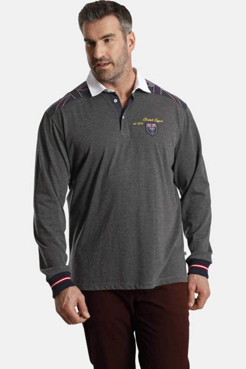 Charles Colby sweater EARL PEREDUR Plus Size grijs