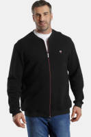 Charles Colby +FIT Collectie sweatvest DUKE COLM Plus Size zwart