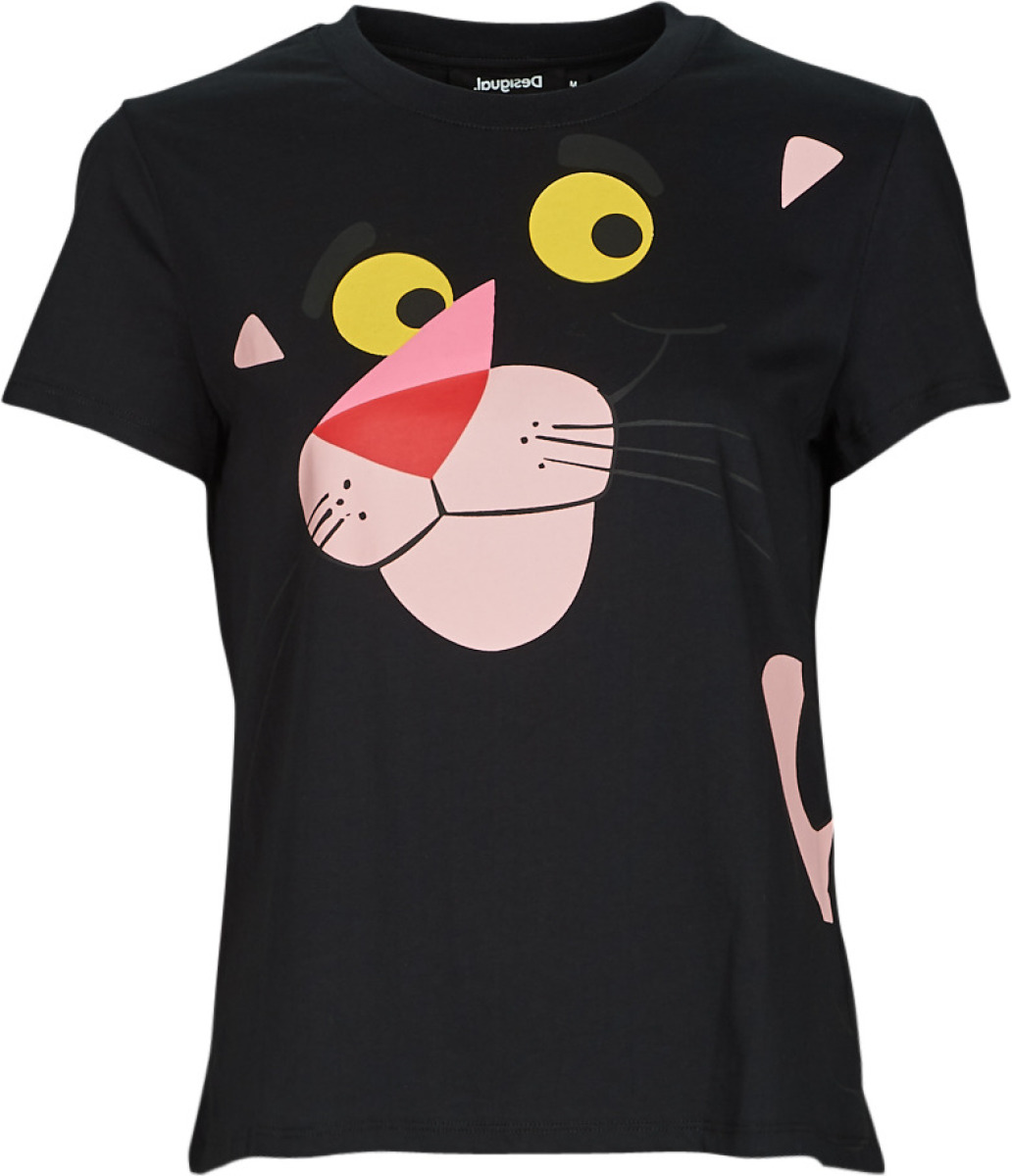 T-shirt Korte Mouw Desigual  HELLO PINK PANTHER