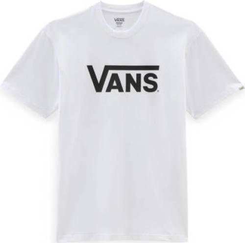 Vans regular fit T-shirt met logo wit/zwart