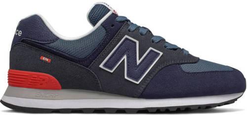 New balance 574 sneakers donkerblauw/rood