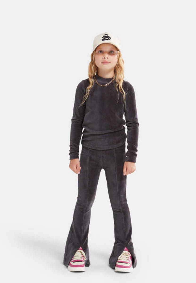 Shoeby Jill & Mitch top Mara donkergrijs