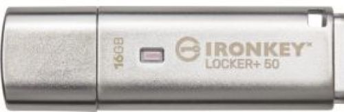 Kingston Technology IronKey Locker+ 50 USB flash drive 16 GB USB Type-A 3.2 Gen 1 (3.1 Gen 1) Zilver