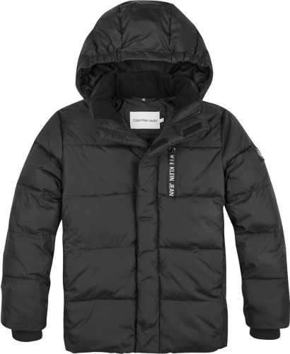CALVIN KLEIN JEANS gewatteerde winterjas van gerecycled polyester zwart