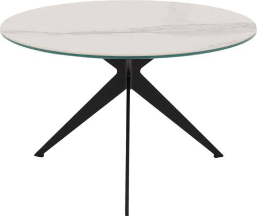 Goossens Excellent Salontafel Cipressen rond, keramiek wit, modern design, 60 x 36 x 60 cm