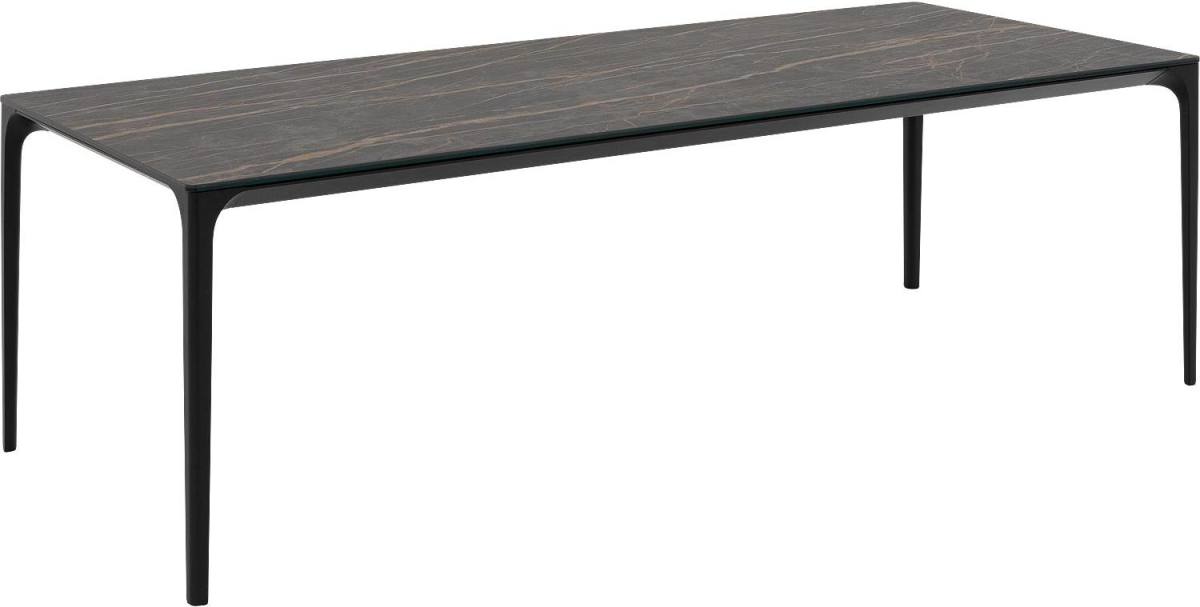 Goossens Excellent Eettafel Cipressen, Rechthoekig 180 x 100 cm met afgeronde hoeken