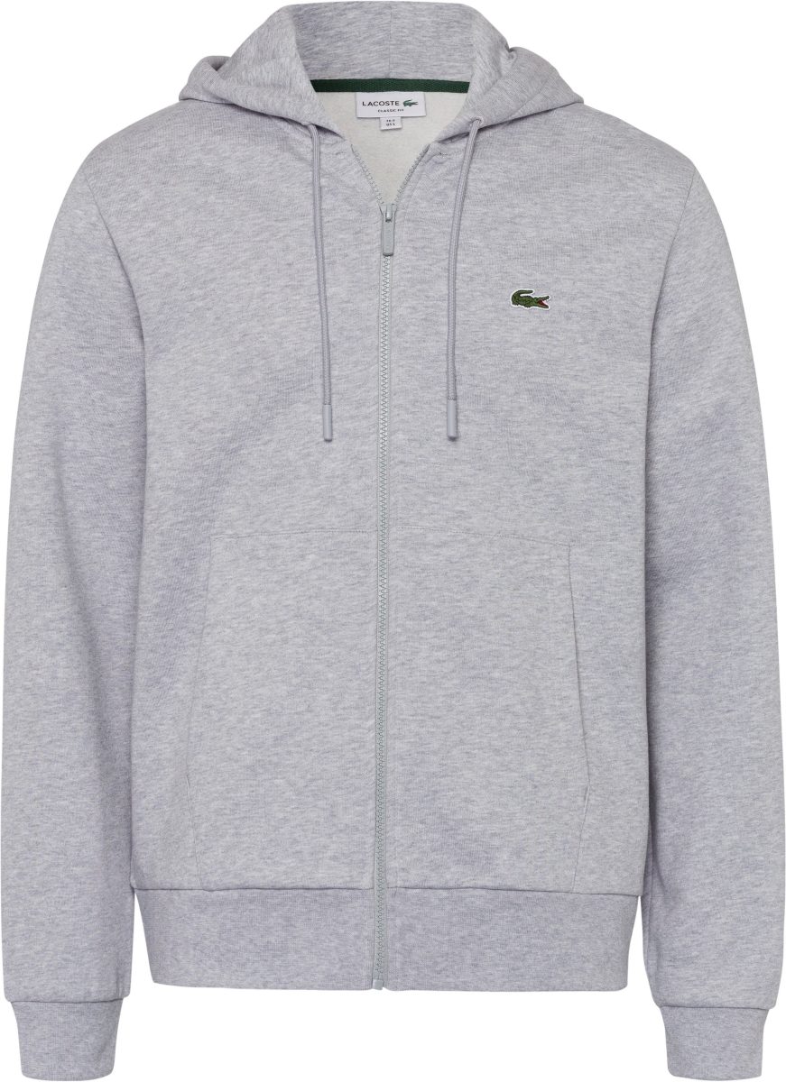 Lacoste Capuchonsweatvest met zacht geruwde binnenkant