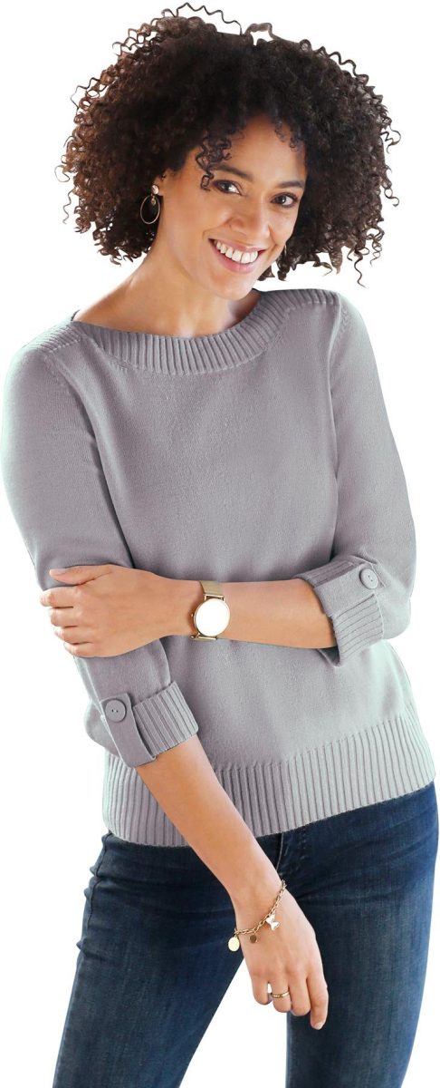 Classic Basics Trui met 3/4-mouwen Trui