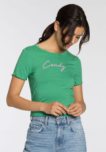 Melrose Shirt met korte mouwen in modieus kort model