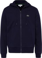 Lacoste Capuchonsweatvest met zacht geruwde binnenkant