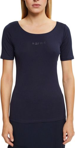 Esprit T-shirt met fonkelende glinstersteentje-logo op borsthoogte