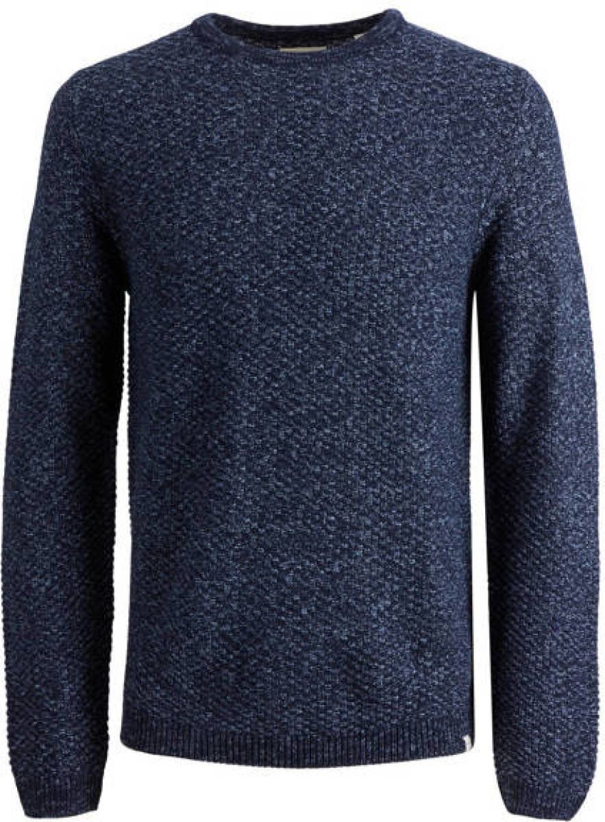 Jack & Jones ESSENTIALS gemêleerde trui JJEDAMIAN navy blazer
