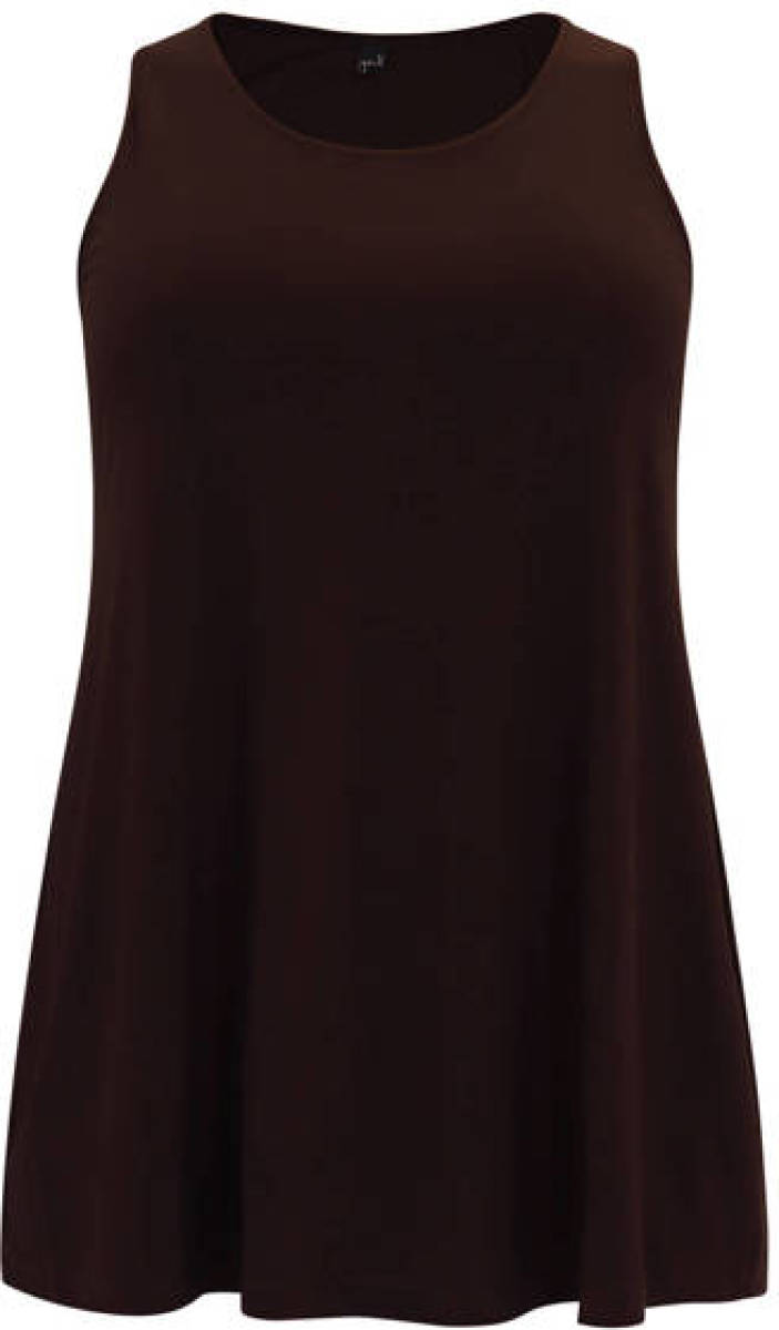 Yoek singlet met plooien zwart