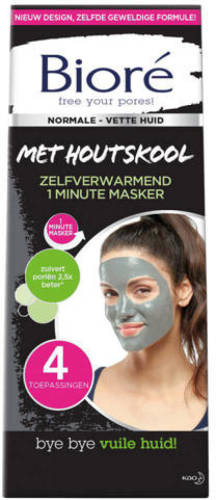 Bioré Zelfverwarmend 1 Minute Masker - 4 stuks