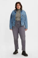 Levi's Plus 724 High Rise Straight Jeans (Plus Size) high waist straight fit jeans zwart