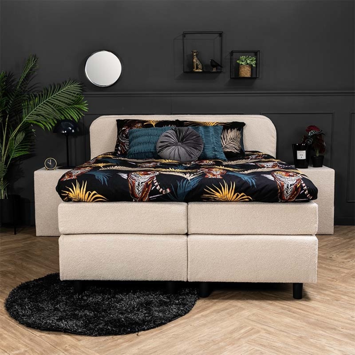 Dekbed Discounter Boxspringset Teddy 180 x 200, Hocker: Inclusief