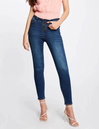 Morgan cropped slim fit jeans jean bru