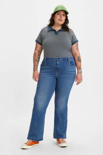 Levi's Plus 726 High Rise Flare Jeans (Plus Size) high waist flared jeans dark denim