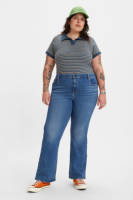 Levi's Plus 726 High Rise Flare Jeans (Plus Size) high waist flared jeans dark denim