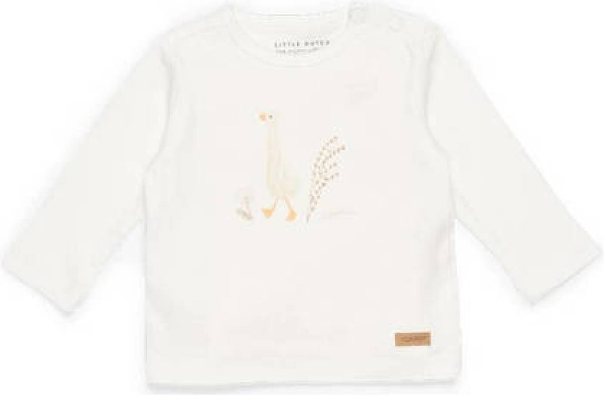 Little Dutch baby longsleeve Little Goose met printopdruk wit