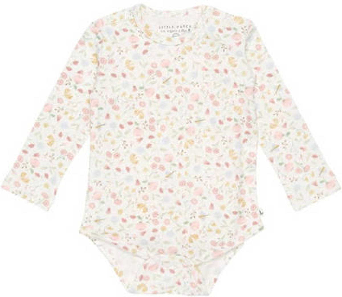 Little Dutch romper Flower & Butterflies wit/roze