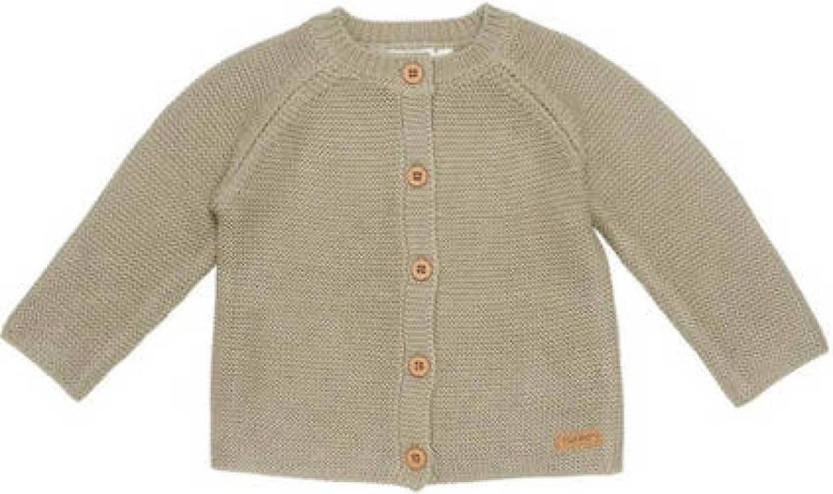 Little Dutch gebreid baby vestje olijfgroen