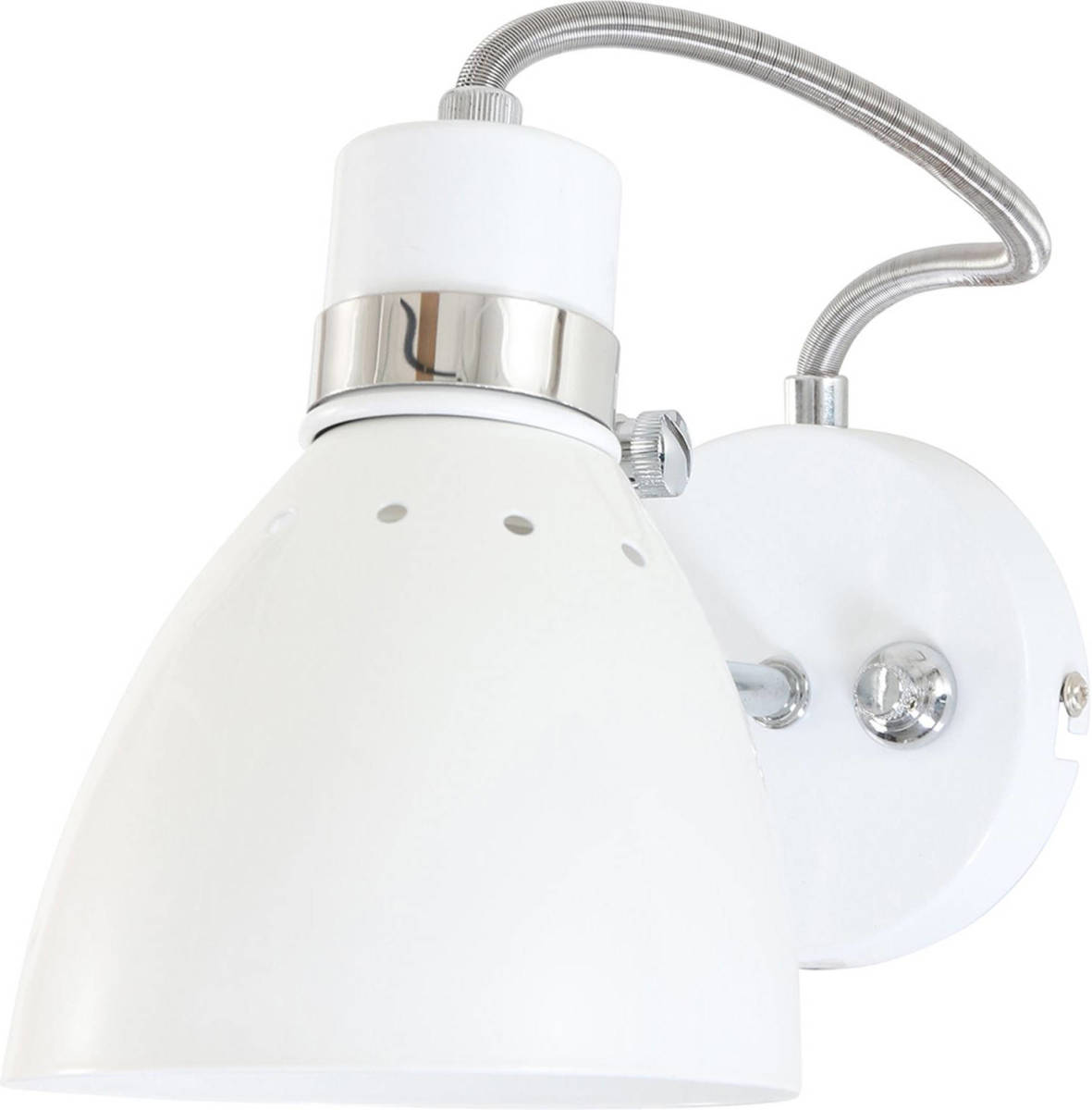 Lamponline Lightning - Moderne Wandlamp 1-l. Refl. - Wit