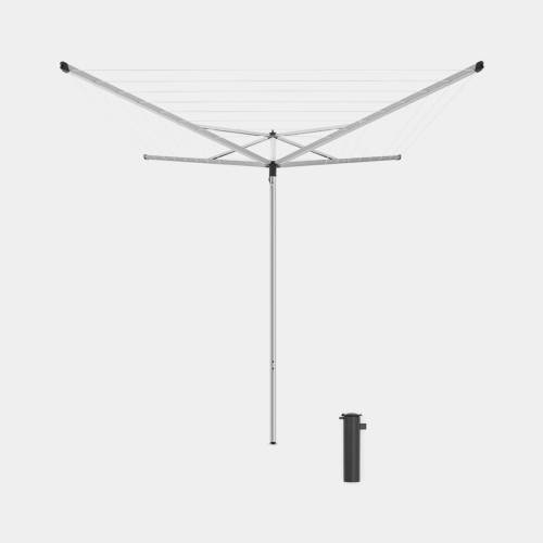 Cstore Brabantia Essential Droogmolen 40 Meter Met Bodemhuls - Metallic Grey