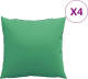 VidaXL Sierkussens 4 St 40x40 Cm Stof Groen