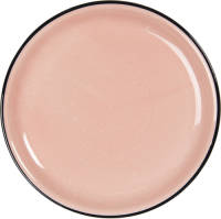 Clayre & Eef Servies Dinerbord Ø 27*3 Cm Roze Keramiek Eetbord Eetbord