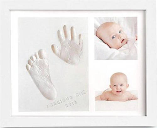 DealDonkey Baby Fotolijst - Klei Afdruk Hand/voet - Kraamcadeau - 3d Collage - 54 Extra Letters