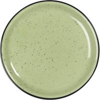 Clayre & Eef Servies Dinerbord Ø 27*3 Cm Groen Keramiek Eetbord