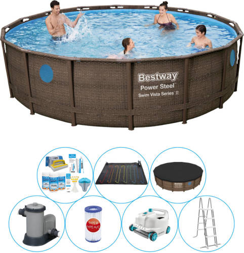 Bestway Power Steel Swim Vista Rond 488x122 Cm - Zwembad Met Accessoires