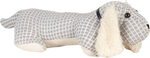 Clayre & Eef Deurstopper Hond 36*15*24 Cm Grijs Polyester Deurklem