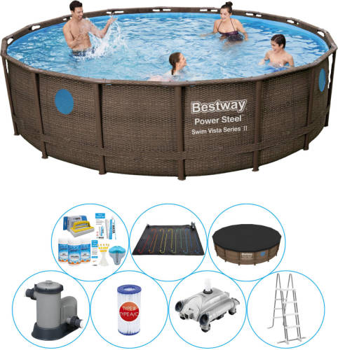 Bestway Power Steel Swim Vista Rond 488x122 Cm - Zwembad Bundel