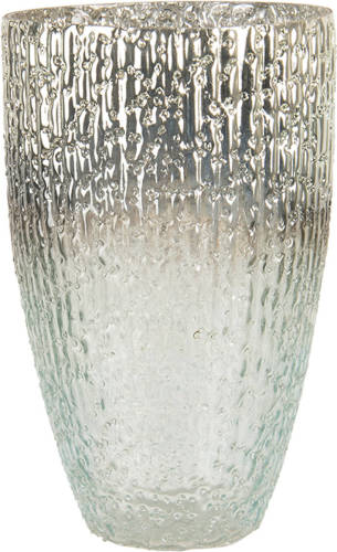 Clayre & Eef Glazen Theelichthouder Ø 12*20 Cm Groen Glas