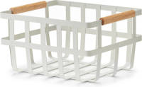 Shoppartners Industriele Draadmand/opbergmand Wit Metaal 32 X 25 X 17 Cm - Opbergmanden