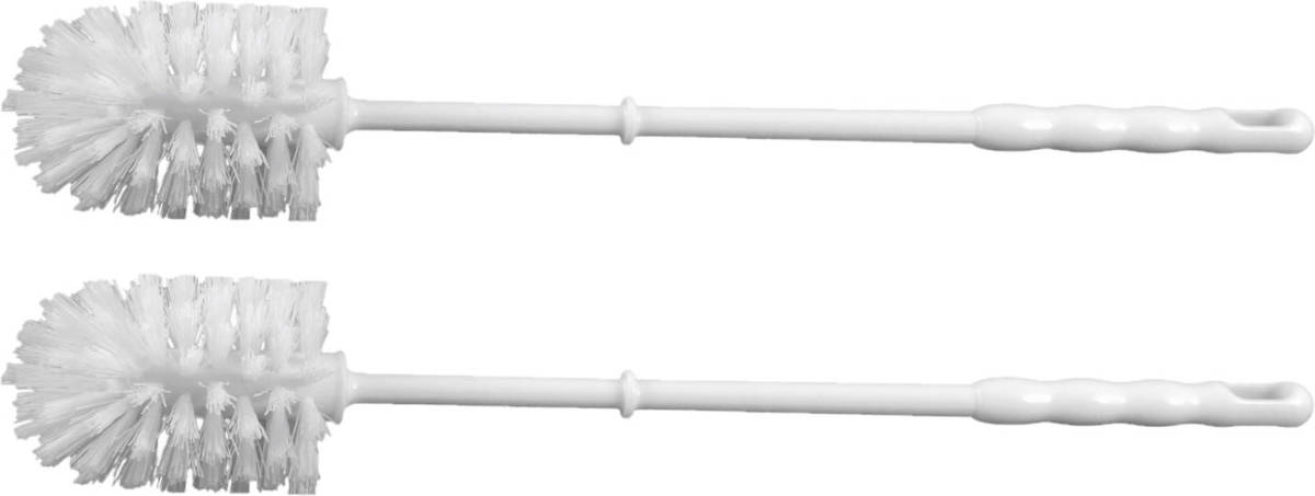 Shoppartners 2x Stuks Wc/toiletborstel Wit Kunststof?- Toilet/badkameraccessoires Wc-borstel