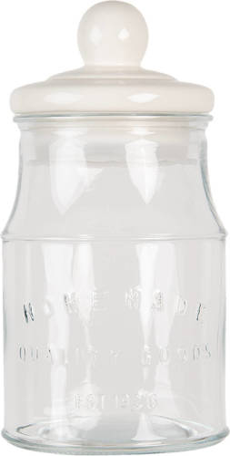 Clayre & Eef Voorraadpot Deksel Ø 15*29 Cm Transparant Glas