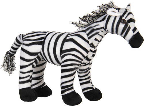 Clayre & Eef Deurstopper Zebra 37*13*30 Cm Zwart, Wit Polyester