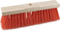 Shoppartners Straatbezem/buitenbezem Kop Elaston 32 Cm Met Rode Haren - Bezem
