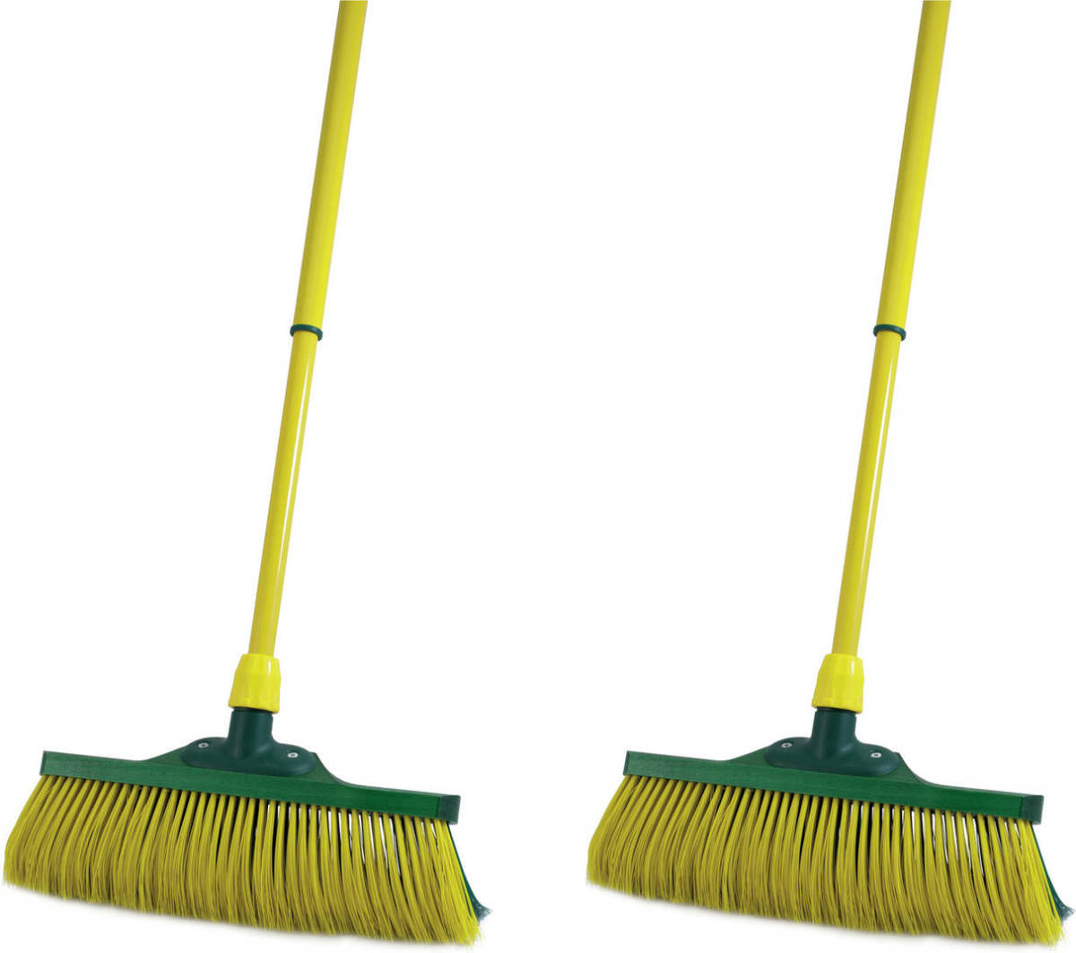 Shoppartners Set Van 2x Stuks Klauwbezem Voor Buiten 35 Cm Met Uitschuifbare Steel 70-140 Cm - Tuingereedschap/speciale Bezems