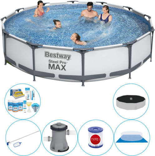 Bestway Steel Pro Max Rond 366x76 Cm - Zwembad Combinatie Set